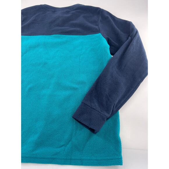 Patagonia Fleece Sweatshirt Womens Medium Blue Teal Pullover Long Sleeve Preppy - Picture 10 of 10